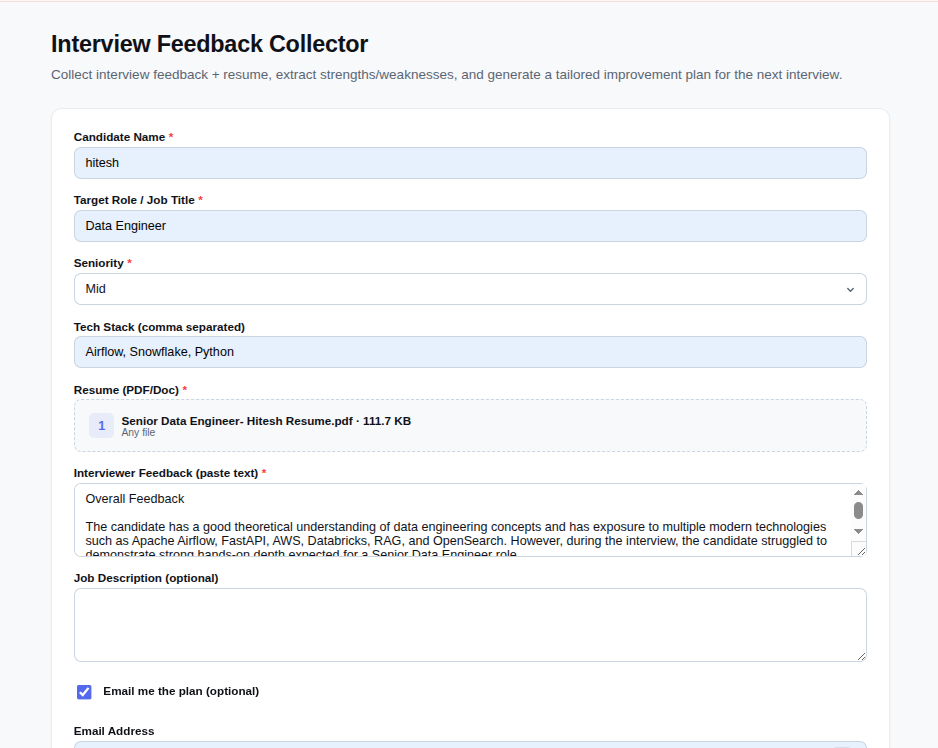 Interview Inputs