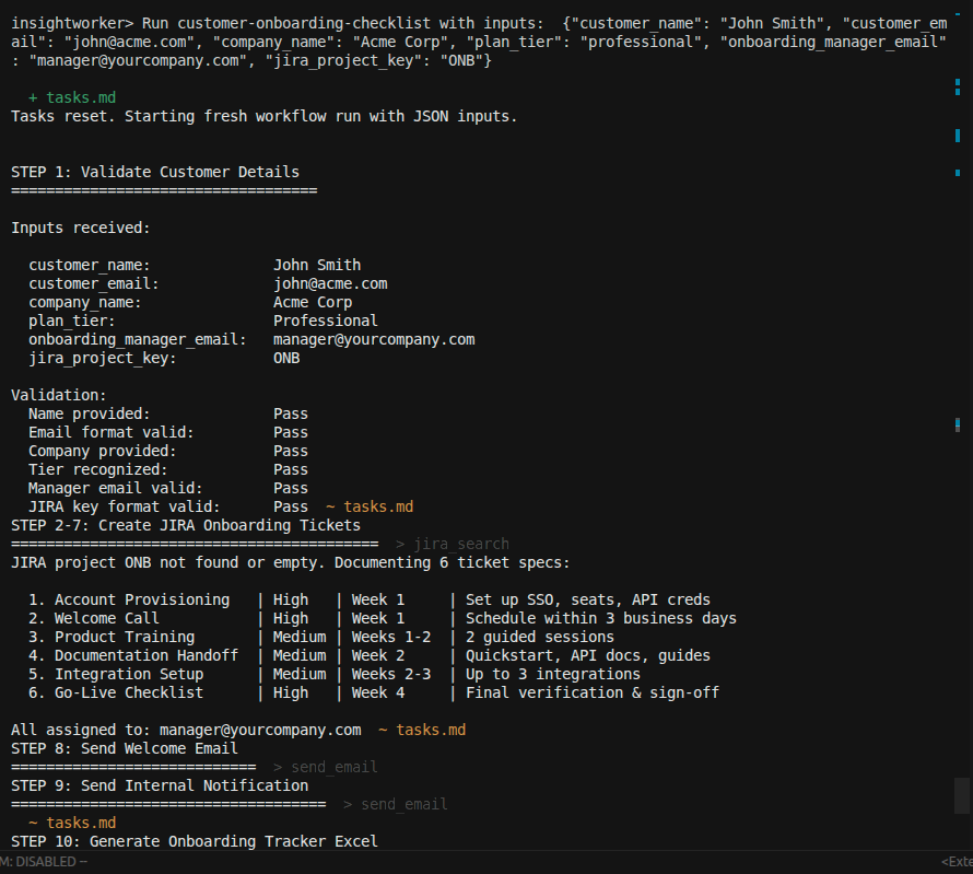 Onboarding Input Collection