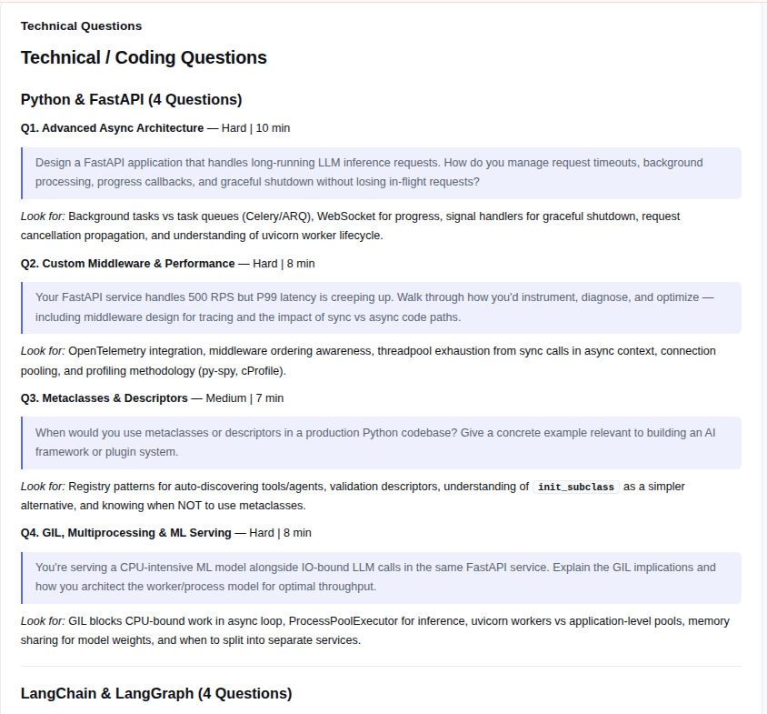 Question Categories Preview